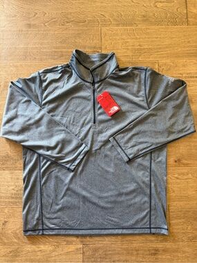 Men’s The North Face Men’s Urban Navy Heather Quarter-Zip Pullover, NWT, XXL